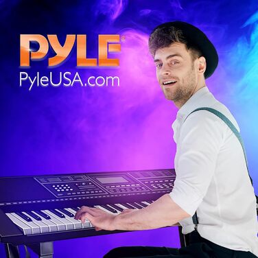 Стійка для клавішних Pyle, регульована висота і ширина, складана, з підставкою для органа на колесах