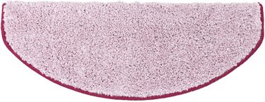 Casa Pura Shaggy Stair Treads - 15 Piece Set - Non-Slip, Soft High Pile Carpet for Stairs - 65 x 23.5 Inch - Rose Color
