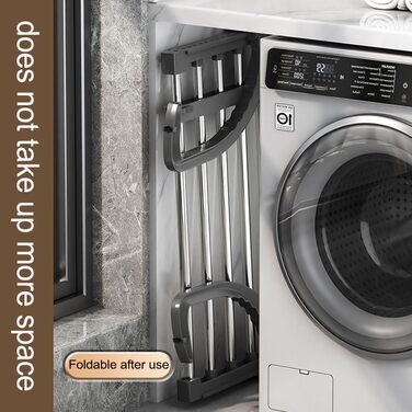 Висувна сушилка для білизни з нержавіючої сталі, турбо-тип, 6 крил, 3 рівні, для дому та вулиці, 64-110 см