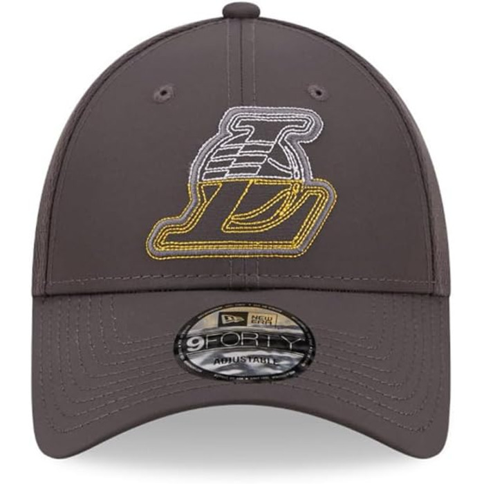 Кепка New Era NBA 9FORTY Los Angeles Lakers сіра з сіткою на спині