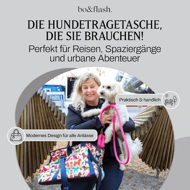 Сучасна переносна сумка для собак Portland від Marielle Dog – 44x26x32 см – для собак до 7 кг – зручна та стильна, миється, екологічна
