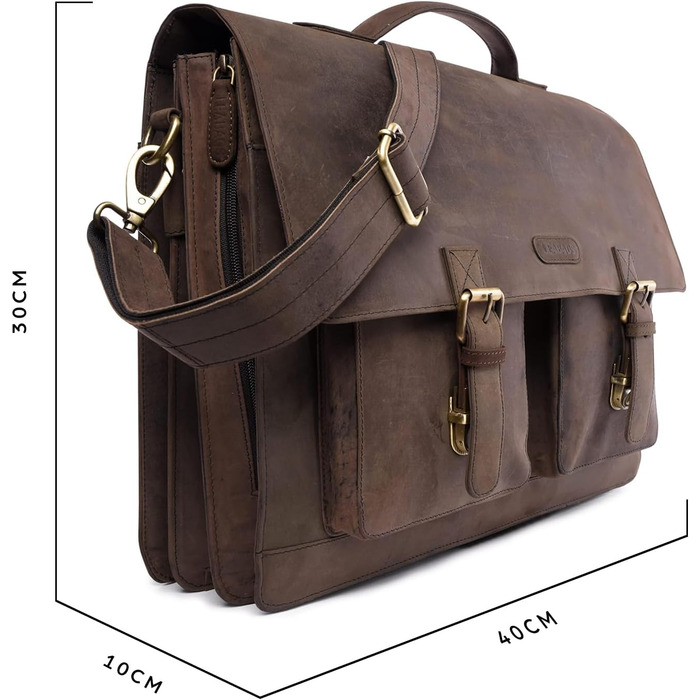 Сумка для ноутбука Leabags зі шкіри 15