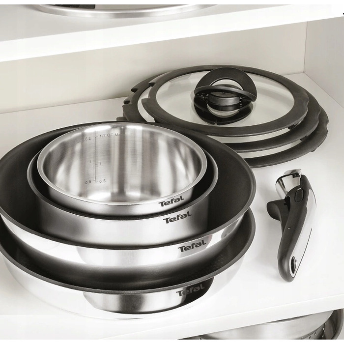 Сковорода Tefal з титановим покриттям, 22/24/28 см, підходить для мийки в посудомийній машині