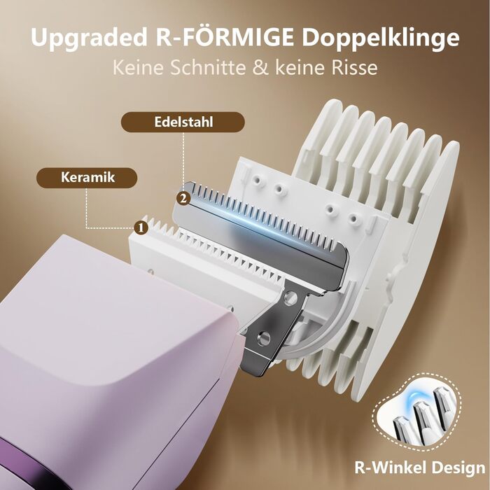 Електричний жіночий епілятор 2-в-1 Intimrasierer Lila: ніжний догляд за тілом та зоною бікіні