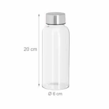 Relaxdays Glass Water Bottle with Cover