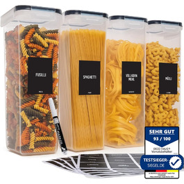 Набір контейнерів для зберігання Deco haus® 24 шт. з кришкою, герметичні - для кухні, продуктів, організації - для борошна, макаронів, мюслі