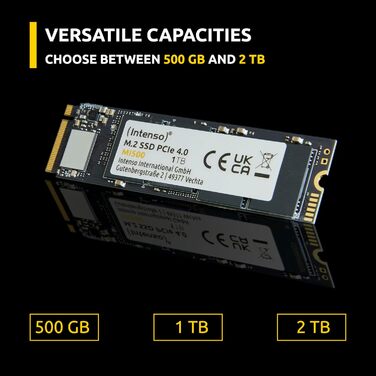 SSD Intenso MI500 1TB M.2 PCIe Premium – до 2100 МБ/с
