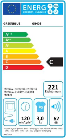 Електричний сушильний автомат Green Blue GB405 Mini - 830W, 3кг, 5 програм | З фільтрами