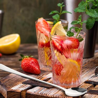 Набір ложок з нержавіючої сталі HomEdge, 21 см, 12 шт. (Коктейльні, кавові)