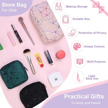 Набір косметичок Desing Wish 2 шт. (Mini + Large) – Бежевий (Mini) + Чорний (Large)