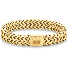 Tommy Hilfiger: Браслет для чоловіків з нержавіючої сталі, плетіння, срібло або золотий (золото)
