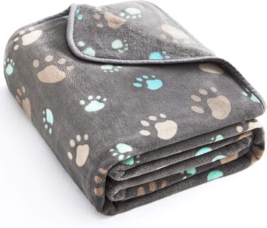 Плед для домашніх тварин Allisandro® Super Softe: теплий та м'який, 200x150 см, сірий. Плед для собак та котів, фліс