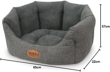 Ліжко для кота Nobby Josi овальне, сірий колір, 55 x 50 x 21 см