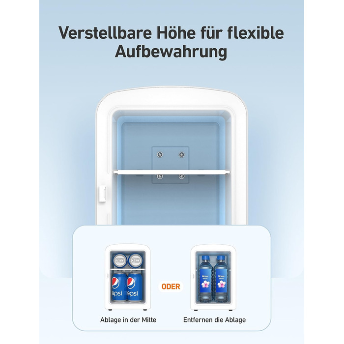 Міні-холодильник AstroAI, 4 літри, 6 банок, для авто, офісу, кімнати, косметики, 220V/12V, чорний