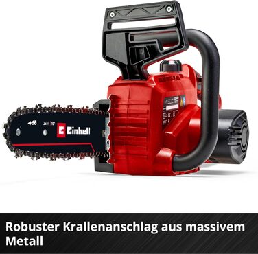 Акумуляторна ланцюгова пила Einhell GE-LC 18/25 Li-Solo Power X-Change (18 В, довжина шини 23 см, з АКБ 3.0 Аг та зарядним пристроєм)