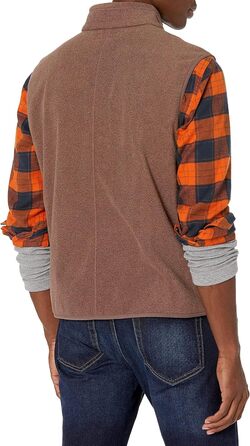 Чоловіча флісова жилетка Amazon Essentials з блискавкою (доступна у розмірах Big & Tall) з переробленого поліестеру, коричнева