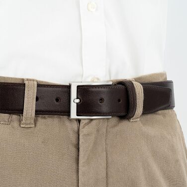 Чоловічий шкіряний ремінь Lindenmann, 35 мм, колір коричневий