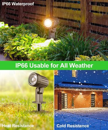 CLY Solar Lamps for Outdoors, Solar Spotlights Garden Light with Remote Control IP66 Waterproof 10 Colors 30 Dynamic Modes Timer Garden Lighting for Gardens Path Christmas Decoration 6 Pieces (Warm White/Natural/Cold White, 6 Pieces)