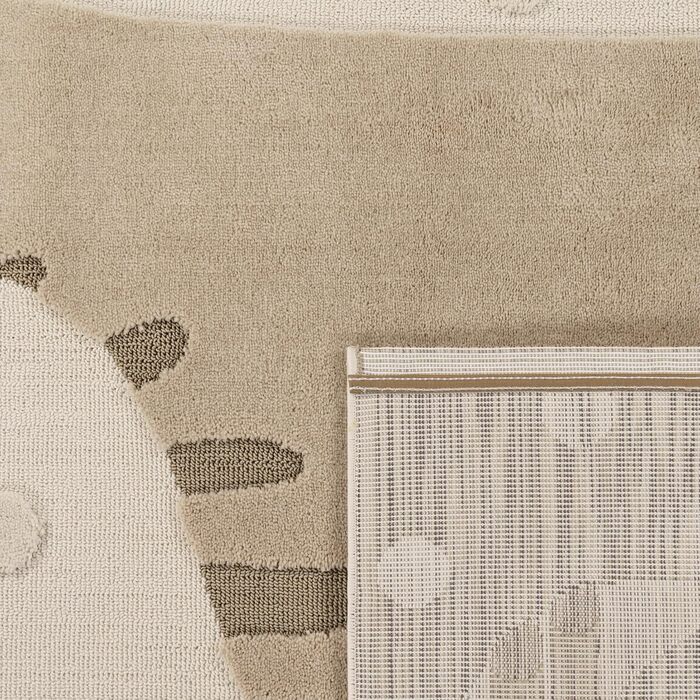 Дитячий килим Paco Home Kinderteppich 80x150 см, бежевий з левами, 3D ефект, м'який, гіпоалергенний, для дитячої кімнати