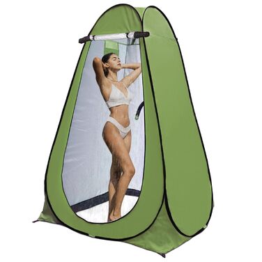Намет для душу та туалету намет-розкладачка 2-4 особи, армійний колір, для кемпінгу, відпочинку на природі, пляжу, з сумкою та аксесуарами