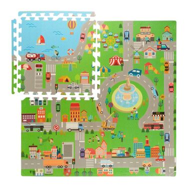 Relaxdays Puzzle Mat Road