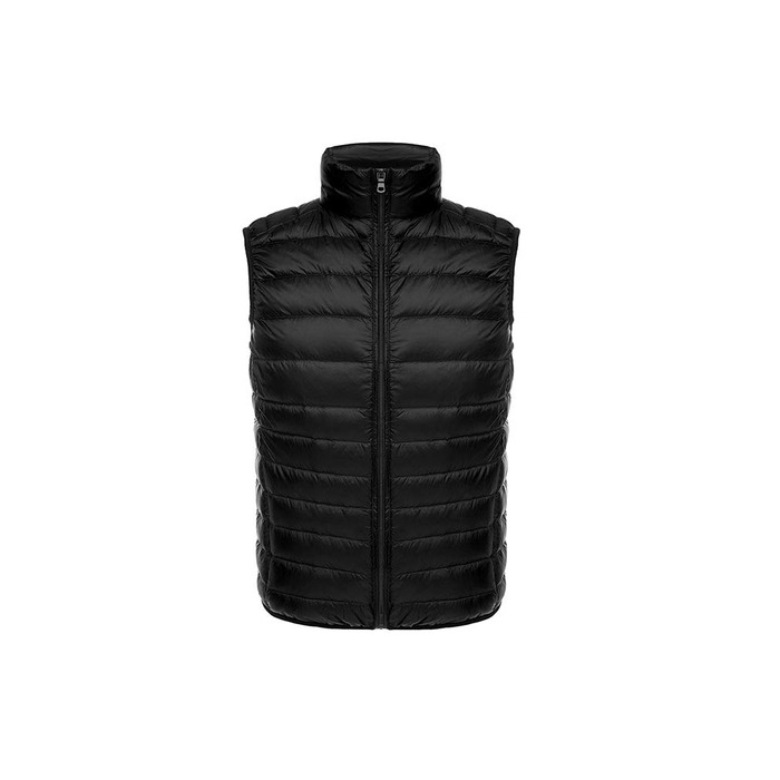 Чоловіча жилетка з мікрофайзеру GUOCU, ультралегка, без рукавів, чорна, 3XL