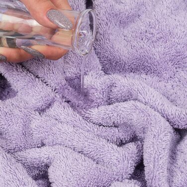 Набір рушників для ванної Cotton Paradise, 100% бавовна, м'які та гігроскопічні, турецькі рушники фіолетового кольору, 6 предметів (2 великих, 2 середніх, 2 маленьких)