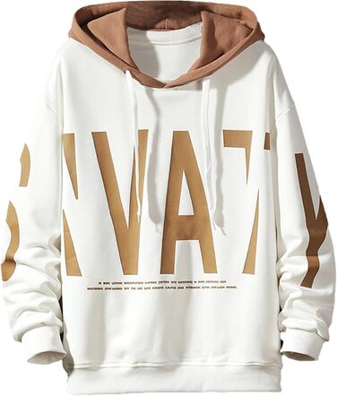 Чоловіча толстовка з капюшоном, світшот, базова модель, класичний пуловер, чоловіча вітровка, унісекс, повсякденний стиль, весна, осінь, зима, 5XL, білий