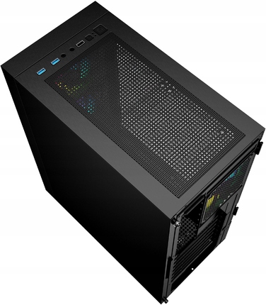 Ігровий корпус для ПК Gembird Fornax 4000 ARGB ATX Midi Tower, скло, чорний