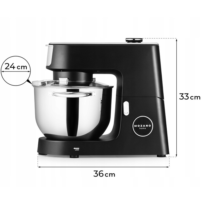 Кухонний комбайн Mozano Kitchen Machine 3200, 2300 Вт, чорний