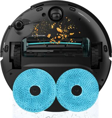 Робот-пилосос та робот-мийник Cecotec Conga X100 X-Treme з автопорожненням та керуванням через додаток. Лазерна навігація, інтерактивне картографування, 15000Pa, 240хв автономії, знімне ганчір'я, база з 3 баками