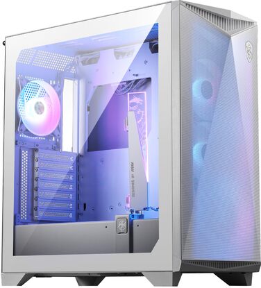 Корпус ПК MSI MPG GUNGNIR 300R Airflow White: Mid-Tower з загартованим склом, підтримка ATX/M-ATX/Mini-ITX, 4 x 120mm ARGB вентилятори, USB 3.2 Gen 2x2 Type-C
