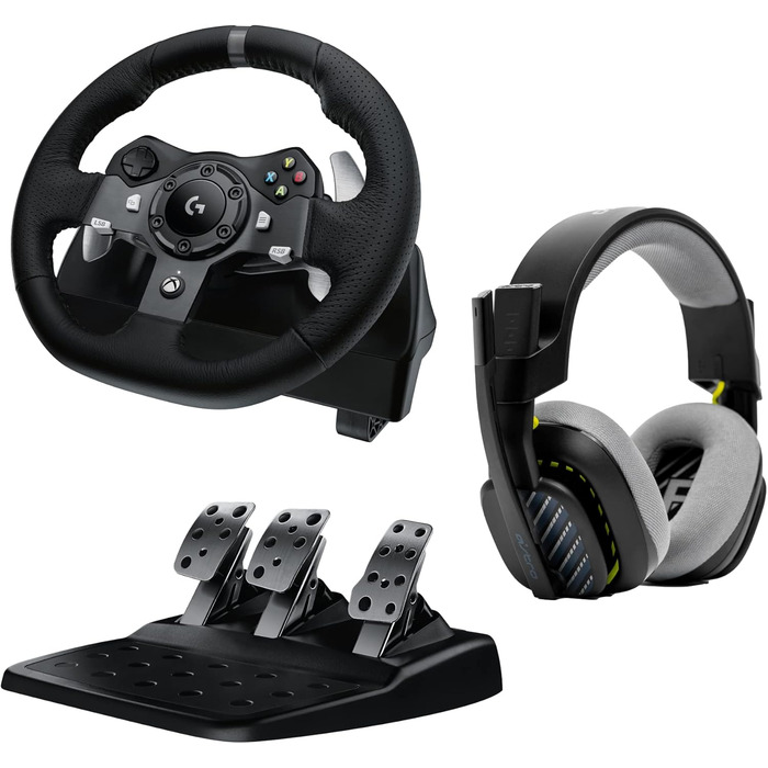 Руль Logitech G29 Driving Force з Force Feedback, 900°, шкіряне покриття, педалі з нержавіючої сталі, сумісний з PS4/PS3/PC/Mac, чорний