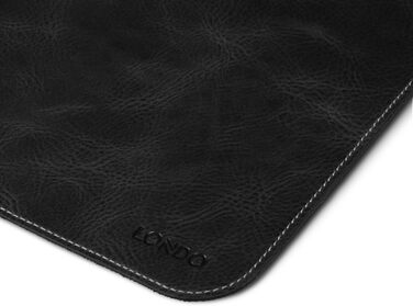 Мишка Londo Echtleder – великий килимок для миші зі шкіри, чорний. Килимок для столу з антиковзким покриттям