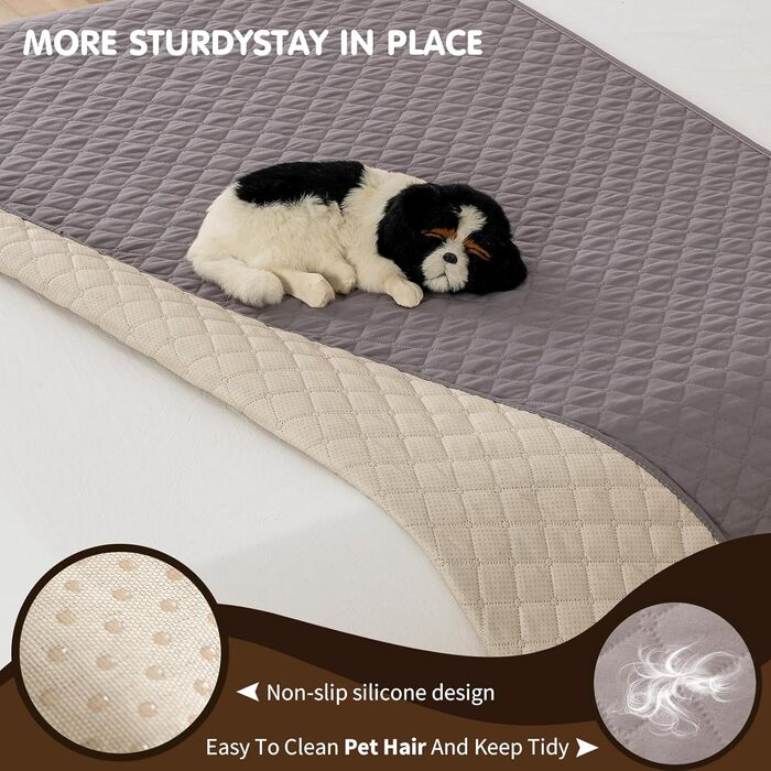 Водонепроникний килимок для собак PETCUTE 75x180 см (170x210 см), рожевий, захист дивану, антиковзаюча підстилка для собак