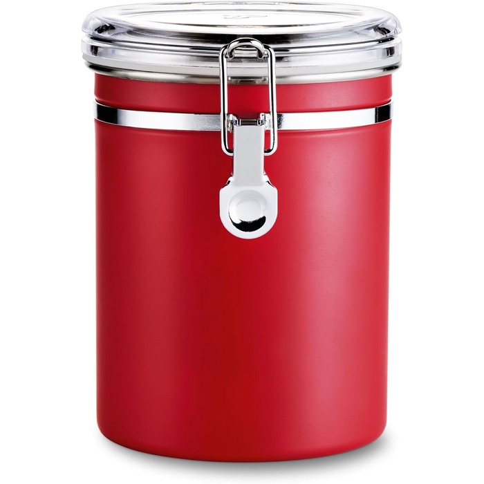 Кавова банка Tchibo Aromadose, 500г, нержавіюча сталь, червона