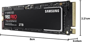 SSD Samsung 980 PRO 2TB NVMe M.2 PCIe 4.0 - Внутрішній SSD для геймінгу та редагування відео