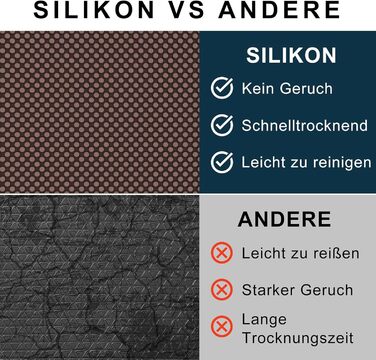 Килимок для підлоги Fowooyeen з силікону, 43 x 76 см, коричневий, для дому та вулиці, миючий, не слизький