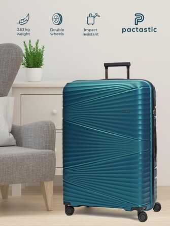 Валіза-тележка велика, XL, 75 см, 103 літри, поліпропілен, з TSA-замком, Collection 02, туркенітовий колір