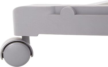 Premier Housewares Clothes Rail with Wheels, Chrome, Plastic, Grey, 43x80x152