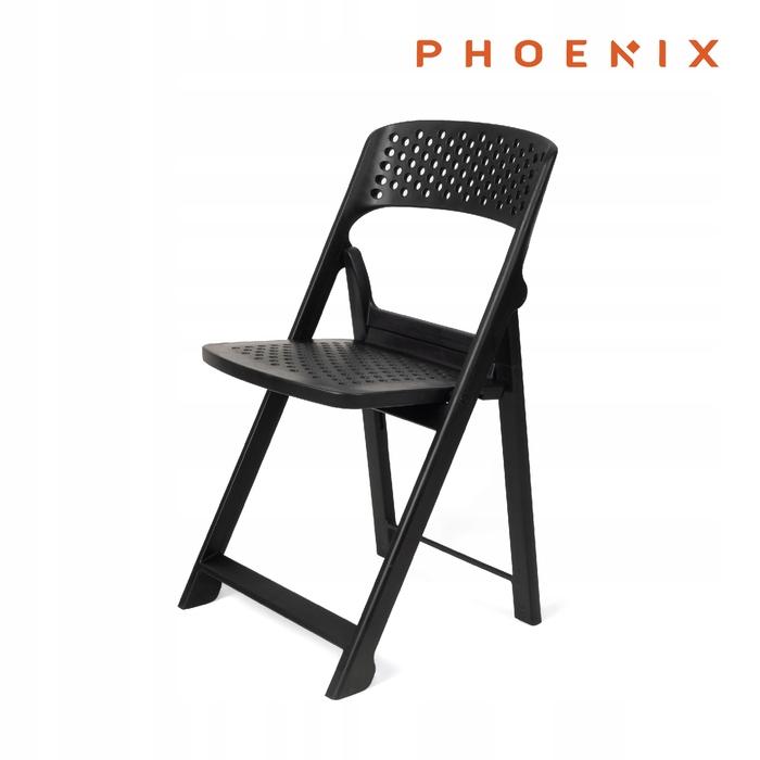 Садовий стілець Phoenix, пластик, чорний