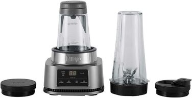 Ninja Foodi Power Nutri Mixer 2-in-1, Smoothie Bowls Maker, thick spreads & frozen drinks, automatic programs, 700ml cup & 400ml bowl with Power Paddle, 1100W, Silver CB100EU 2-in-1 Mixer, 1100W