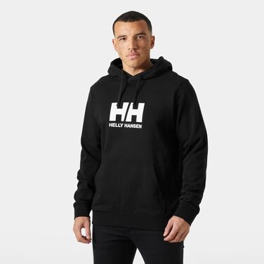 Чоловіча толстовка-худі Helly Hansen HH Logo з капюшоном, чорна, розмір XL