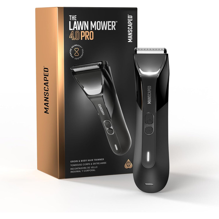 Електричний тример для тіла MANSCAPED Lawn Mower 4.0 PRO, водонепроникний, SkinSafe, USB-C зарядка, для чоловіків, дорожній замок