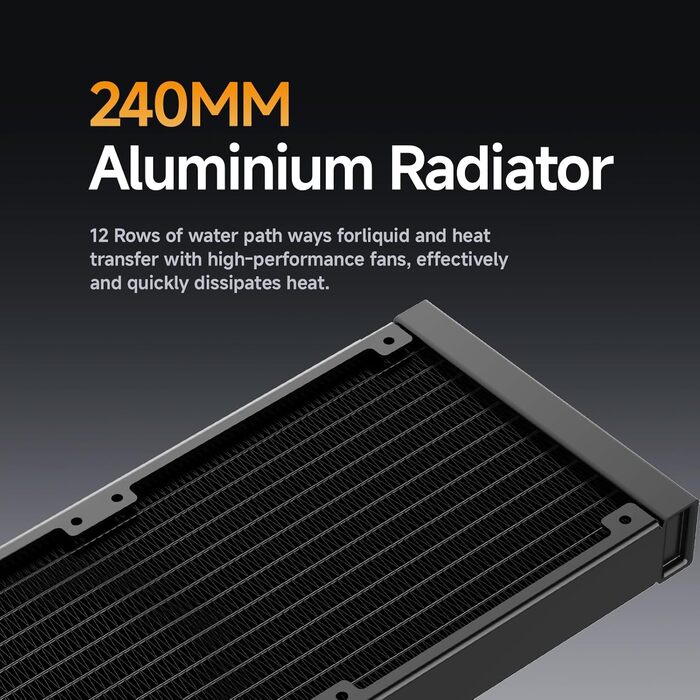 AIO рідинне охолодження ПК з цифровим дисплеєм, 360мм, для AMD AM4/AM5 та Intel LGA 115X/1200/1700/1851 (Iota L24 BK)