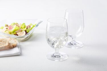 Leonardo Ciao+ Water Glasses, 6-Piece Set, Drinking Glasses with Drawn Stem, Dishwasher-Safe Juice Glasses, Height 13 cm, 300 ml, 061453