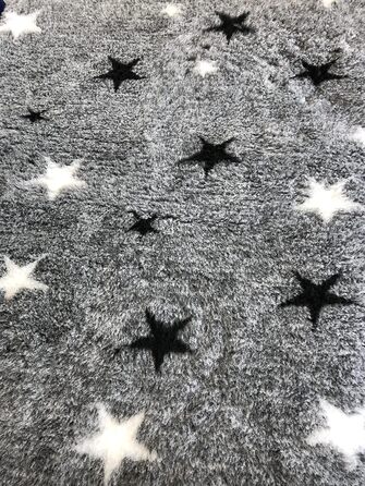 Килимок для собак Elropet Premium 30mm, антиковзаючий, для маленьких та великих собак, Vet Bed, розмір S (80x50 см), сірий зірки