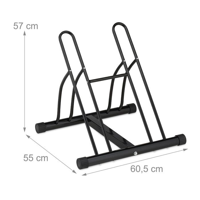 Relaxdays Black Bicycle Stand for 2 Bikes