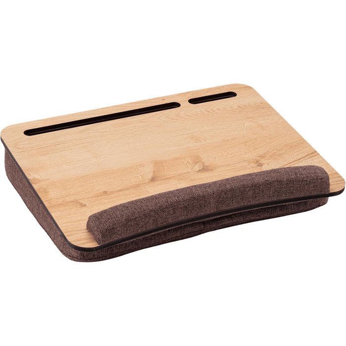 Підставка для ноутбука Vigo Wood з подушкою, портативна, для дому та офісу, з м'якою підкладкою для зап'ястя, для ноутбуків та планшетів (горіх) (Meson)