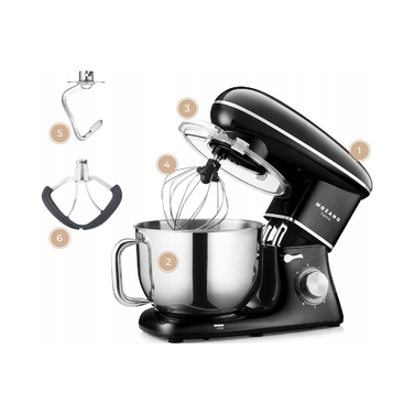 Кухонний комбайн Mozano Kitchen Machine 3200, 2000 Вт, чорний